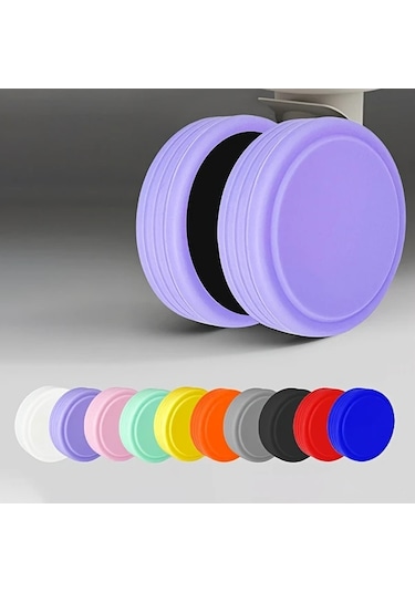 Willowhaven 8 Adet Siyah Valiz Tekerlek Koruması Şok Dirençli Ve Kaymaz Siyah