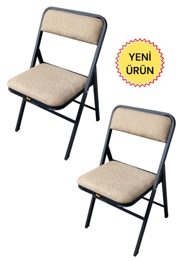 Hey 2'li Katlanır Kamp Sandalyesi Piknik Sandalyesi Kahverengi