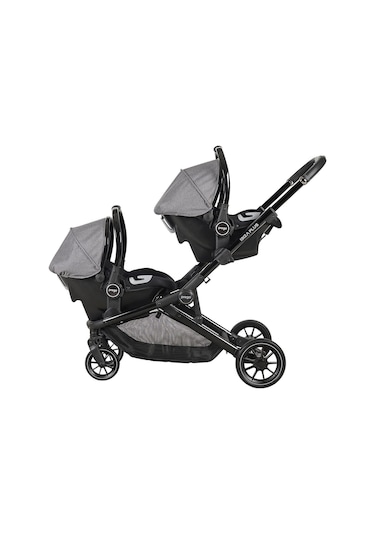 Prego İbiza Plus Travel Sistem İkiz Bebek Arabası 2223 Gri