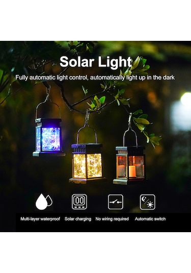Springsun Güneş Enerjili Bahçe Aydınlatma - Su Geçirmez Ve Kancalı Dekoratif Gece Lambası Diğer