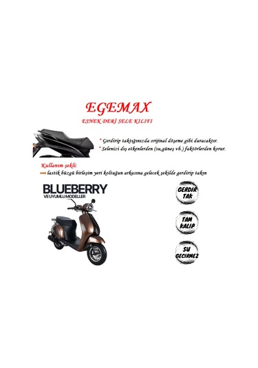 Egemax Honda Blueberry Esnek Sele Kılıfı Deri Su Geçirmez