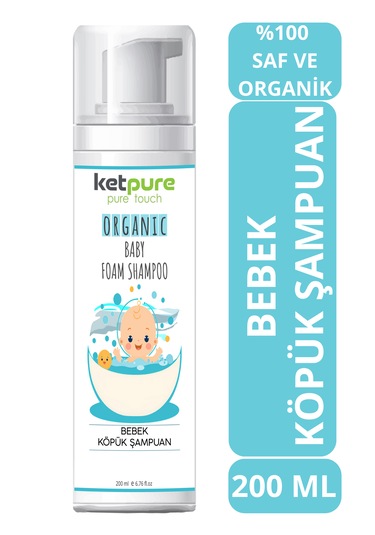 Yenidoğan Bebek Köpük Şampuanı Saç Ve Vücut İçin Organik Ve Doğal