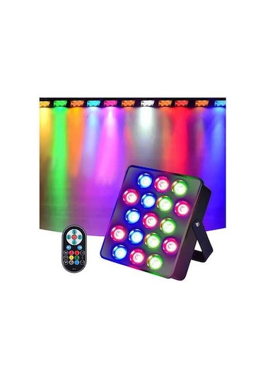 Pazly 17 Led Par Işıkları Bar Düğün Sahne Performans Aydınlatma Renkli L6687-1 Diğer