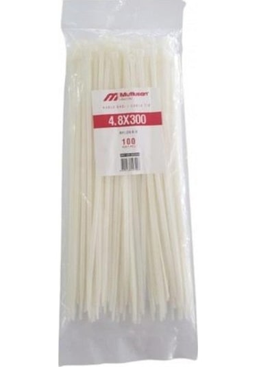 Mutlusan 4.8x300 Beyaz Kablo Bağı 100 Lü