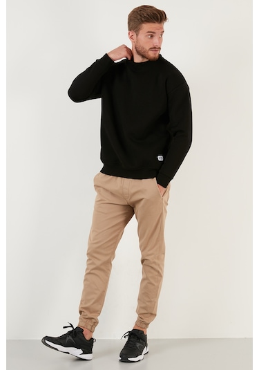 Buratti Regular Fit Bisiklet Yaka Şardonlu 2'Li Paket Erkek Sweat 5905255S2 Siyah-Siyah