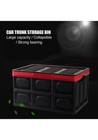 Xindoker Araba Bagajı Düzenleyici 30l Siyah Küçük Boy - Katlanabilir Abs Malzeme - Arabada Evde Kullanım Diğer