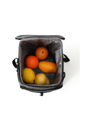 Neevoyu Siyah Oxford Kumaş Çift Askılı Isıtıcı-sojutucu Çanta Büyük Kapasiteli Piknik, Outdoor Ve Bira Taşıma Çantası Siyah