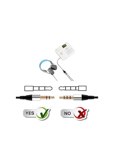 Rj9 To 2 X 3.5mm Kulaklık Ve Mikrofon Çevirici Adaptör Kablosu
