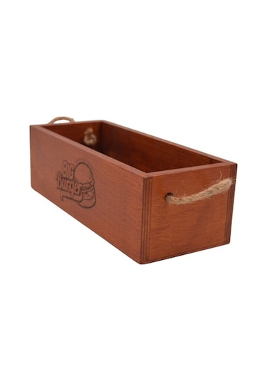 Ahşap Sosluk Logolu El Yapımı 30cm X 11cm Genişlik 9cm Yükseklik