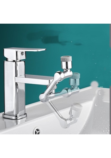 Çerçici 1080 Derece Dönebilen Robotik Kol Musluk Başlığı - Musluk Uzatma Aparatı Ucu