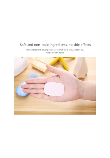 Geeksen Seyahat İçin Tek Kullanımlık Sabun Kağıdı Kutulu - 20 Adet Mini Sabun Parçacığı, El Yıkama, Temiz Ve Hijyenik, Hafif Ve Taşınabilir, Mor Mor