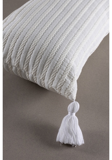 Koza Home Dolce Ekru Şönil Saç Örgü Yastık 35x55 5041