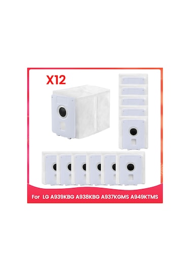 Lg Cordzero All-in-one Kablosuz Süpürge İçin 12 Adet Vakumlu Toz Torbası