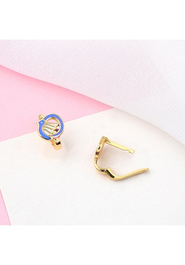 Güvercinli Taşsız Altın Çocuk Küpesi GL1018