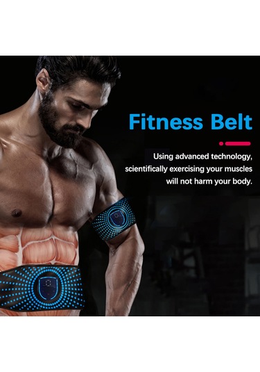 Lemestar Ems Kas Egzersiz Cihazı, İki Ana Ünite + İki Kol Bandı İle Vücut Şekillendirme, Hızlı Kas Geliştirme Ve Masaj Fonksiyonu Çok Renkli