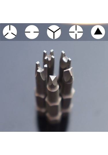 Pazly Y Üçgen Uçlu Tornavida Seti, Özel Noktalı İç Çapraz Bit, 50mm 5 Adet/takım