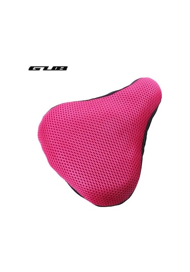 Gub Yumuşak Bisiklet Koltuğu Kapağı Ergonomi Bisiklet Sele Nefes Alabilir 3d Petek Örgü Koltuk Minderi Renk: Pembe Kırmızı
