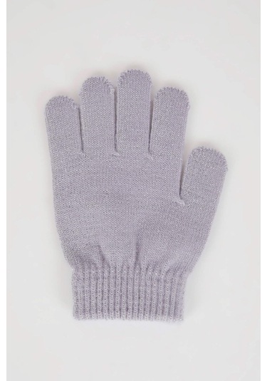 Defacto Kız Çocuk 2li Triko Eldiven C8147a824wnpr46 Mor