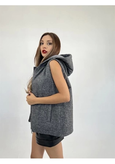 Saklımoda 6638 Yelek-siyah Çok Renkli