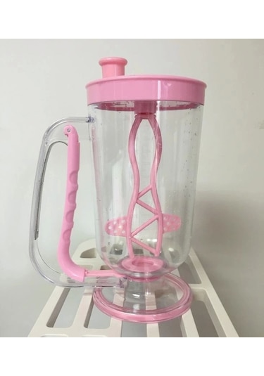 Pratik Ölçekli Kolay Pankek Kek Krep Akıtma Yapma Makinesi Karıştırıcı Çok Renkli