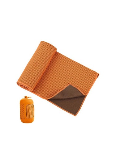 Koyu Turuncu 1 Takım Buz Soğutma Havlusu Taşınabilir Çabuk Kuruyan Süper Emici Yaz Açık Hava Sporları İçin Soğutma Havlusu Fitness Küçük Koyu Turuncu