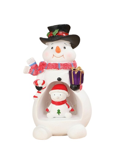 Suntek Işıklı Yılbaşı Süsü Masaüstü Heykeli Kardan-adam