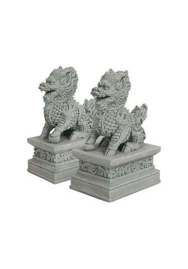 Lijinxu 2 Adet Mini Kirin Heykelleri Minyatür Figürler Küçük 2,2cmx3cmx4,5cm