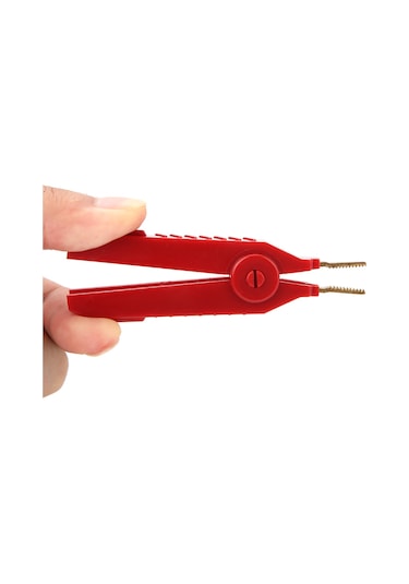 Moveevo P2004 3 Adet Altın Kaplı Bakır Test Klipsi - Abs İzoleli, Testere Dişli Tasarımı, 32a/1000v Akıllı Pil Ve Denge Testi Klipsleri Kırmızı, Siyah, Gri