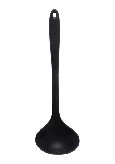 Qerhome 5 Parça Tamamı Silikon Yanmaz Yapışmaz Silikon Mutfak Seti Siyah