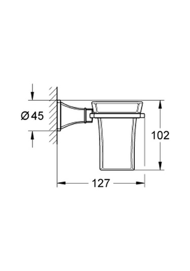 Grohe Grandera Seramik Fırçalık Ve Tutacağı, Krom-altın, 40626ıg0 Beyaz