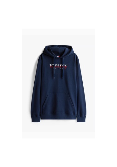 Erkek Linear Logo Hoodie Sweatshirt - Lacivert Dark Night Navy