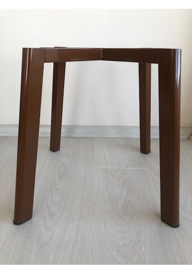 Metal, 40 Cm Kahve Rengi Statik Boyalı D Sandalye Ayağı 2 Adet