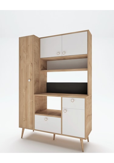 Floradesign Colombia Kahve Köşesi / Çok Amaçlı Dolap / Airfryer Dolabı / Mutfak Organizeri