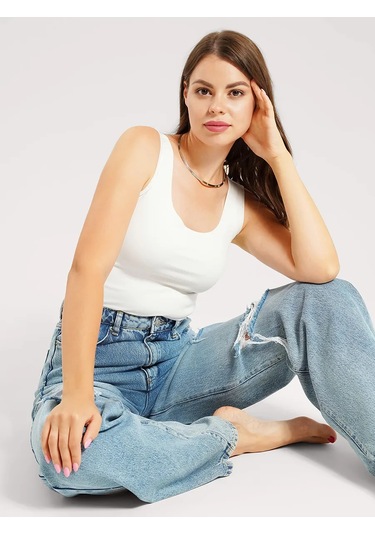 Clever Wear Ceket Altı Dikişsiz Atlet 150417273 Beyaz