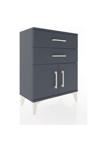 Arges Komodin 2 Raflı 2 Kapaklı 60x30x80 Antrasit-antrasit Antrasit