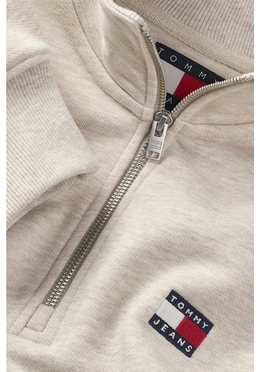 Tommy Hilfiger Erkek Beyaz Tjm Rlx Fermuarlı Sweatshırt Çok Renkli