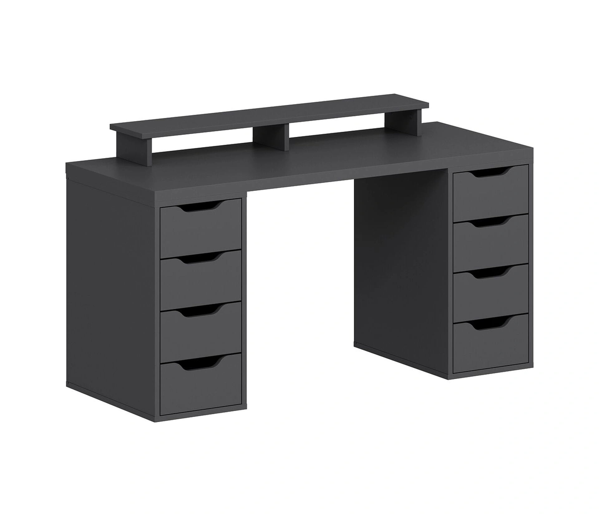 Alen 150 Cm 8 Çekmeceli Çalışma & Oyuncu Masası - Antrasit Siyah