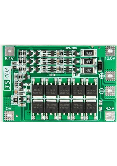 3S Bms 40A 18650 Lityum Pil Lipo Pil Şarj Koruma Devresi Balanslı
