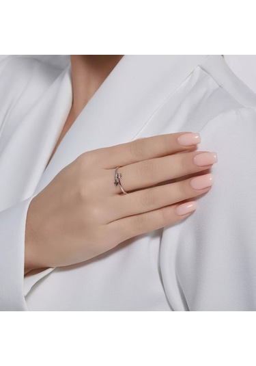 Sokolov 925 Ayar Gümüş Mücevher Klasik Yüzük 13896773 Gri