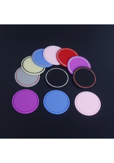 Ranyeek Siyah Silikon Bardak Altlığı, Kaymaz Önleyici, Isı Yalıtımı, Araç İçin Kullanım Kolay, Dayanıklı, Yeniden Kullanılabilir