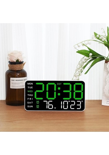 Ganzhoushop Zilinn Uzaktan Usb Tarih Siyah Sıcaklık Saatler Saati Saati Renki Powered Pembe Monte Masa Led Kumanda Kabuk Işık-31 Hafta Ekranı Duvara Duvar Dijital Çok Çift Büyük Alarmlı Zh Çok Renki