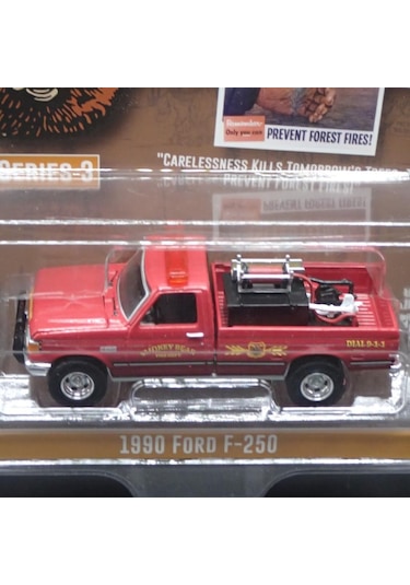 Greenlıght 1990 Ford F-250 Pıckup Truck Smokey Bear Serıes 31/64 Model Araba