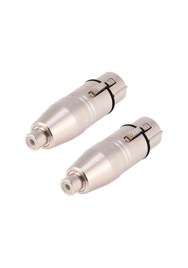 Lemestar 2 Adet Xlr 3-pin Dişi Rca Dişi Ses Adaptörü - Çinko Alaşımlı, Gürbüz, Ses Kalitesi Sağlar, Mikrofon/mixer Uyumlu