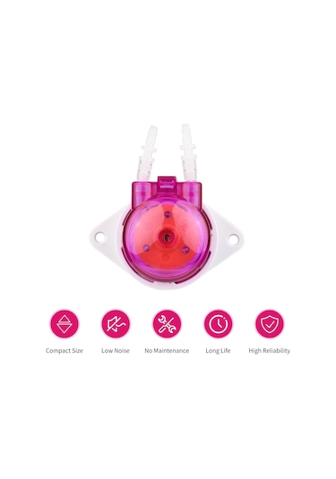 Lemestar 24v Mikro Peristaltic Pompa - Dc Sabit Akışlı Mini Su Pompa, 3 5mm Yemek Grubu Silikon Boru, 0-80 Çalışma Aralığı Kırmızı