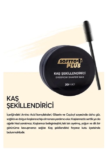 Softto Plus Kaş Şekillendirici Wax Şeffaf