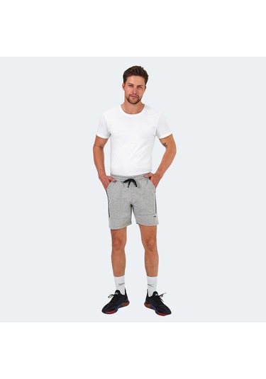 Slazenger NAZAIRE IN Erkek Cepli Fıtness Gri Şort