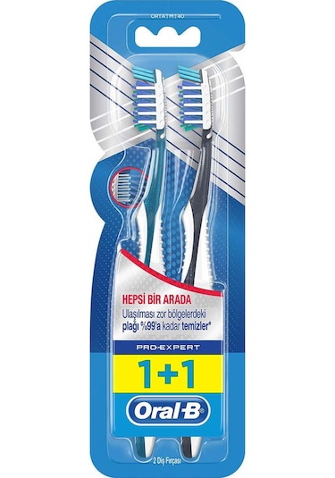 Oral-B Pro-Expert Diş Fırçası 40 Orta 1+1 Paketi