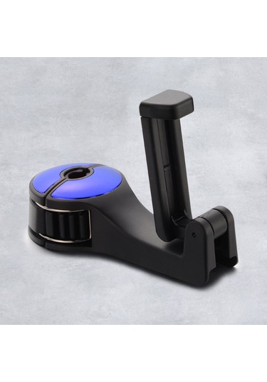 Wezone Araba Arka Kafa Yastığı Telefon Tutucu Ve Çanta Asıcı - 360 Döner, Kilitleme Fonksiyonu, Mavi Abs+silikon Diğer