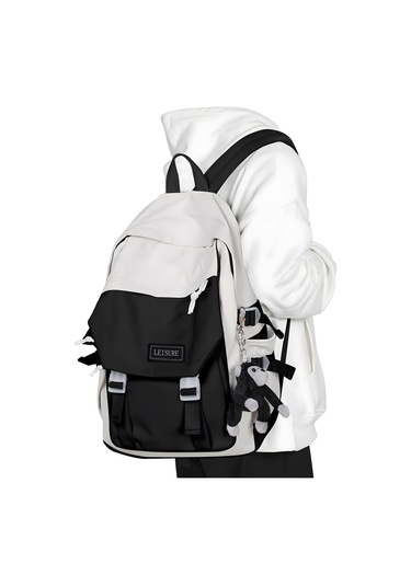 Xindoker Genç Kızlar İçin Şık Ve Büyük Kapasiteli Sırt Çantası - Laptop Ve Okul Eşyaları İçin Beyaz