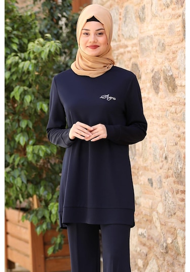 Cemre Tesettür Takım Lacivert Lacivert